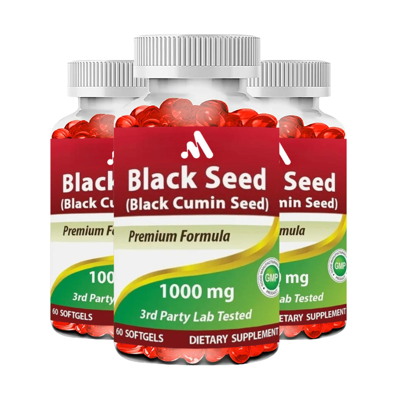 Black Seed Oil Capsule - Kapsul Minyak Habbatussauda 1000mg -100% Minyak
