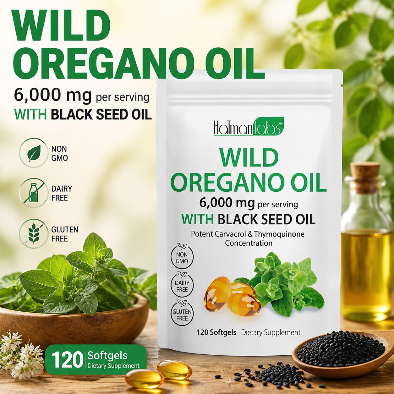 Minyak Oregano Liar dengan Sof - Black Seed Oil Capsule ulasan dan harga