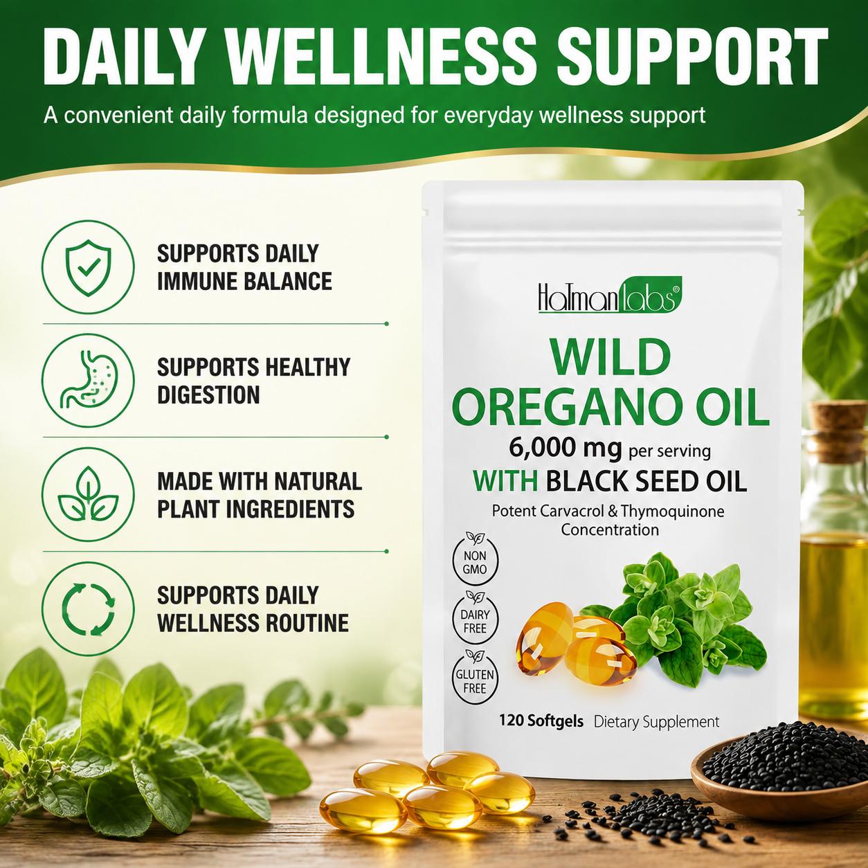 Minyak Oregano Liar dengan Sof - Black Seed Oil Capsule ulasan dan harga